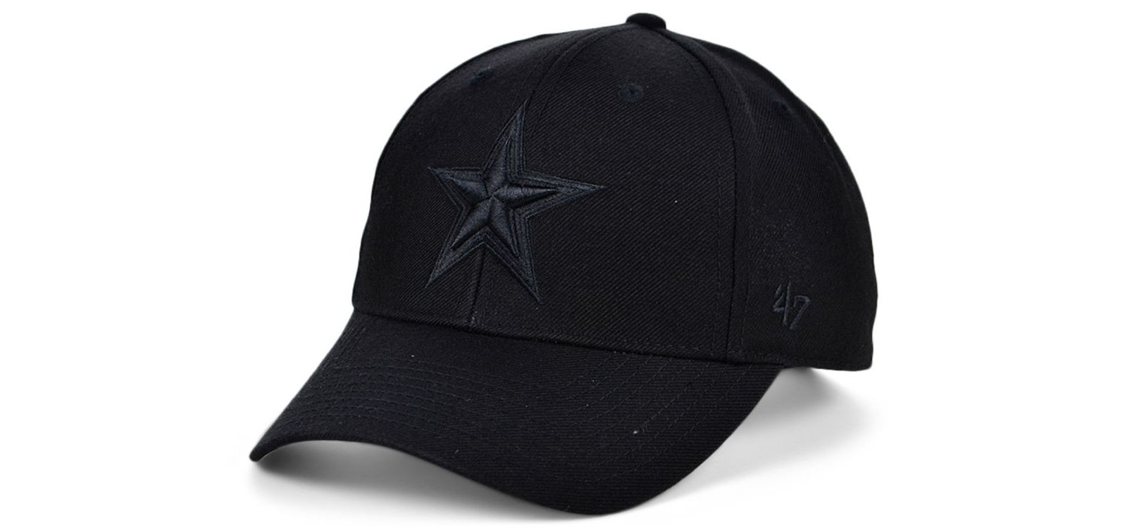 '47 Brand Men's Dallas Cowboys Black & Black MVP Cap