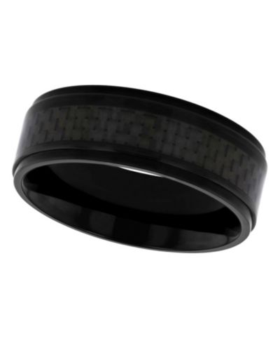 Macy's Men's Weave Inlay Lightweight Titanium Wedding Band