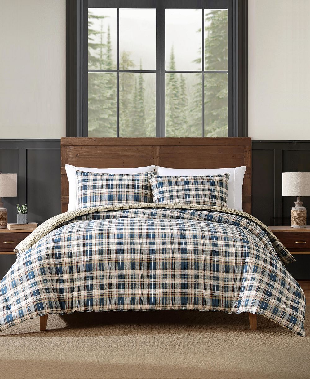Двусторонний комплект пододеяльников Eddie Bauer Port Gamble Cotton, Twin