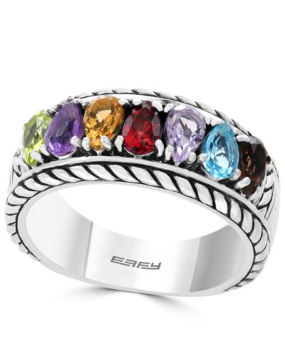 Кольцо EFFY Multi-Gemstone Statement 1-5/8 ct. t.w. Sterling Silver