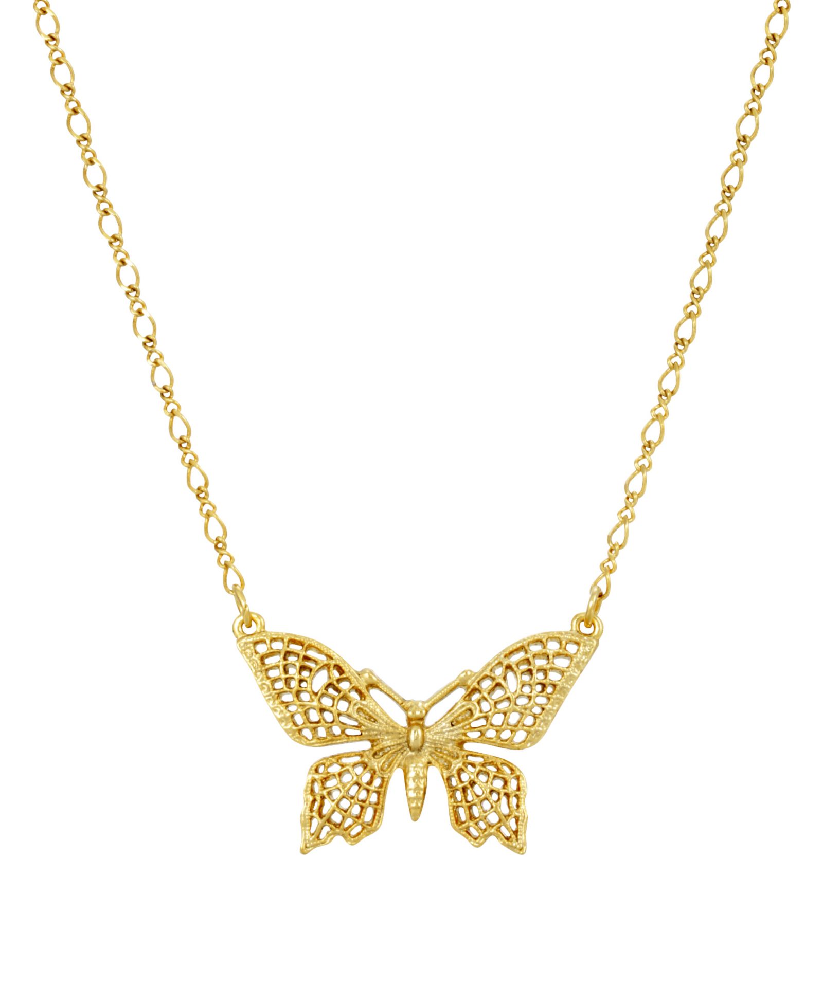 2028 Женская подвеска Butterfly с филигранью Gold Tone