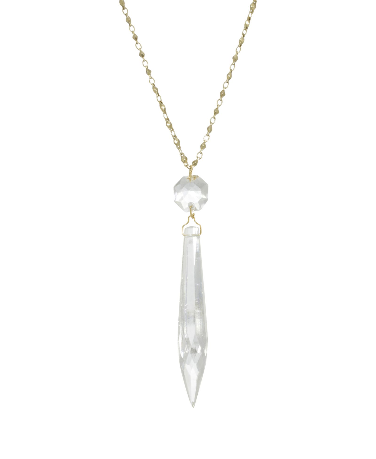 Ожерелье 2028 Women's Gold Tone Clear Crystal Icicle