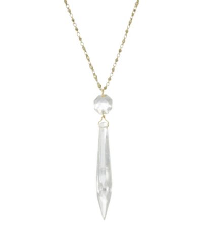 Ожерелье 2028 Women's Gold Tone Clear Crystal Icicle