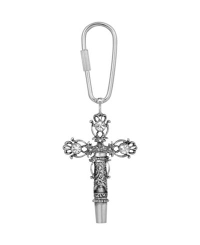 Брелок-свисток 2028 Women's Pewter Crystal Cross