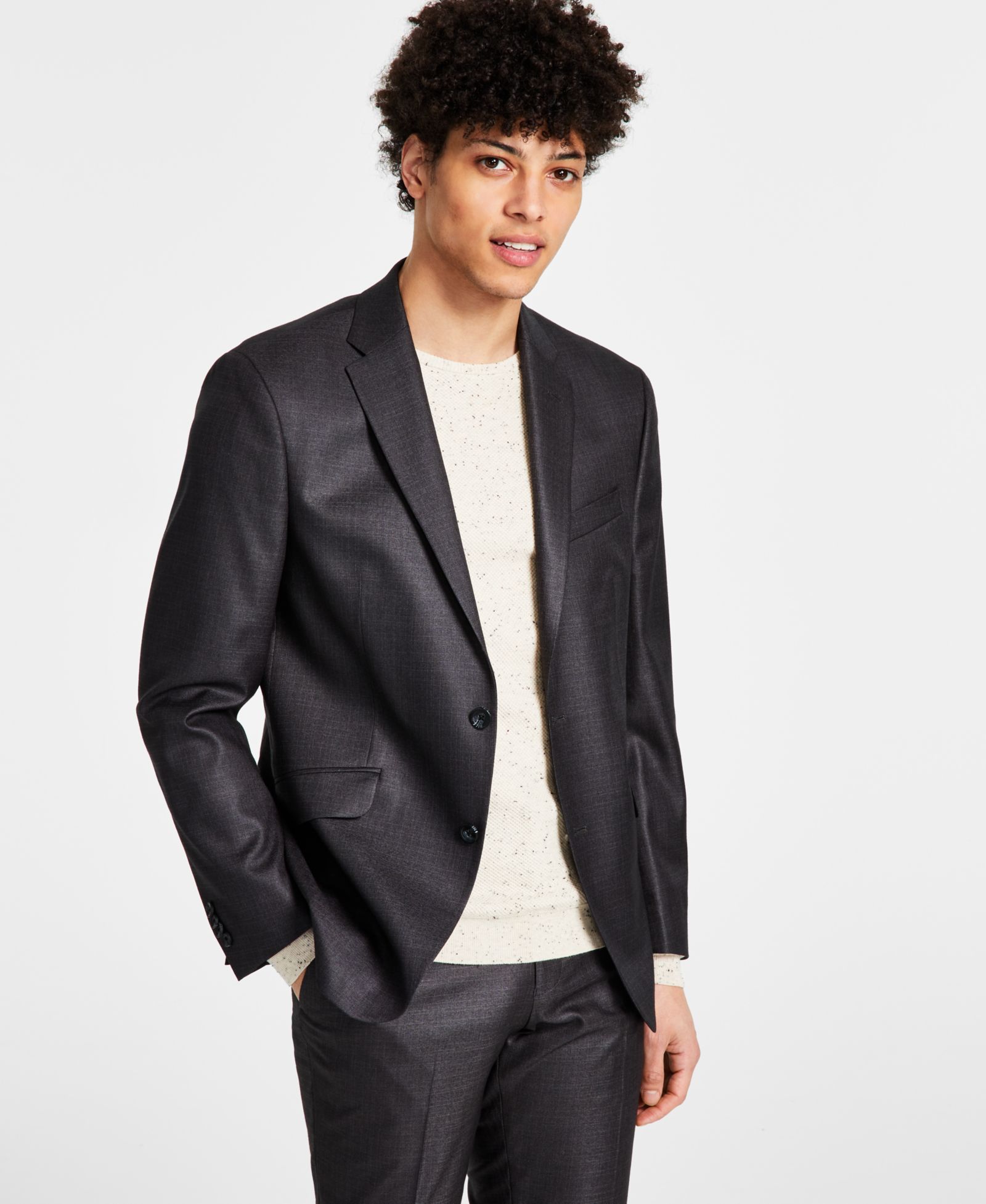 Мужской приталенный пиджак Kenneth Cole Reaction Men's Techni-Cole Suit Separates Slim-Fit