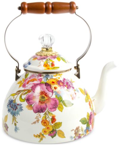 Чайник Mackenzie-Childs White Flower Market 3-Qt.