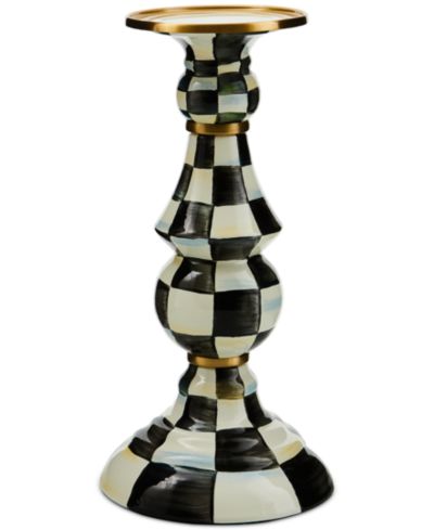 Mackenzie-Childs Подсвечник Pillar Courtly Check Large