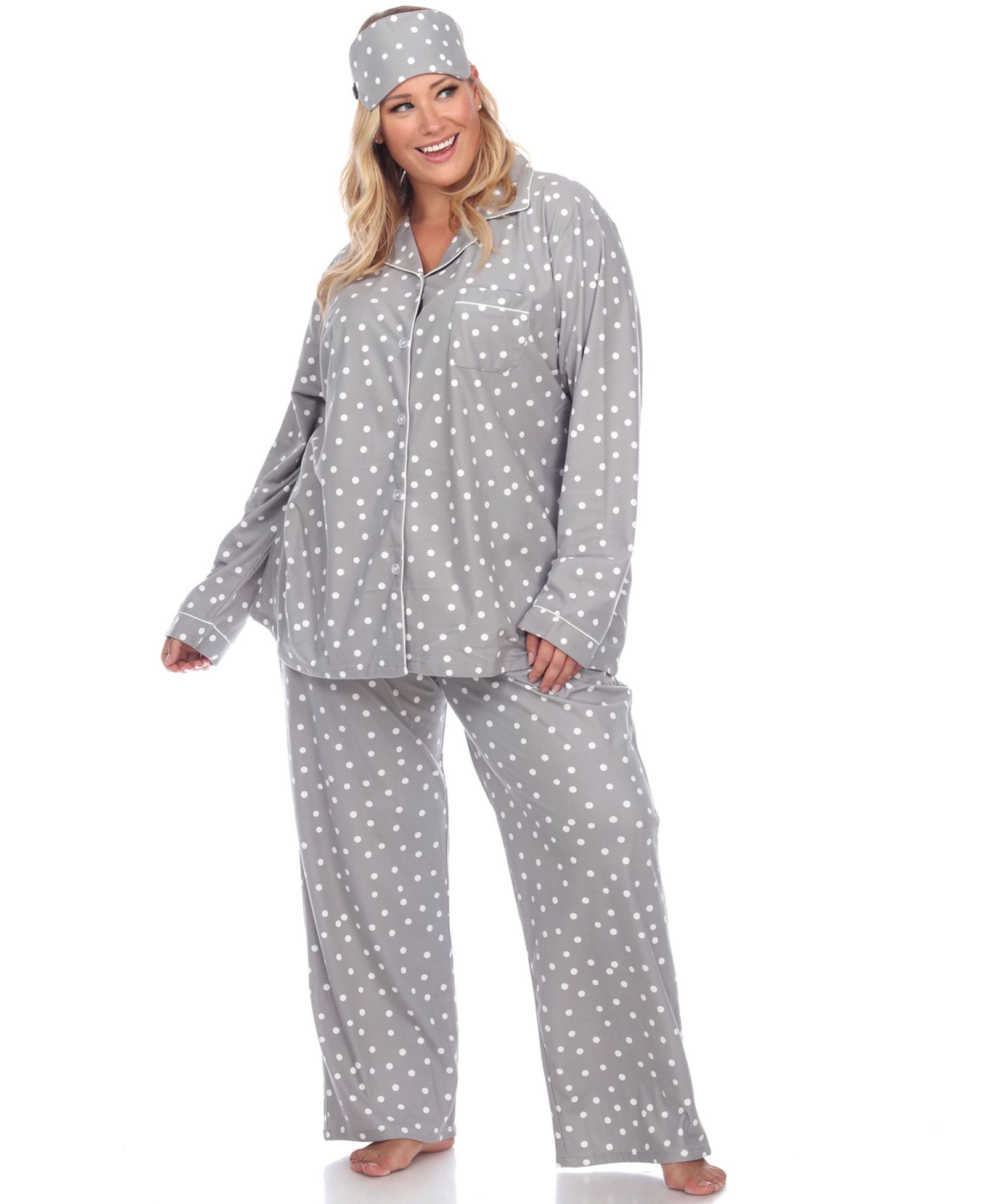 Комплект пижам White Mark Women's Plus Size 3 Piece