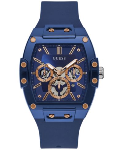 Мужские часы GUESS Blue Silicone Strap, 43mm