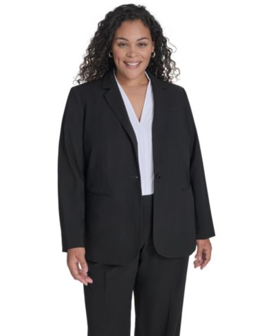 Calvin Klein Plus Size One-Button Blazer