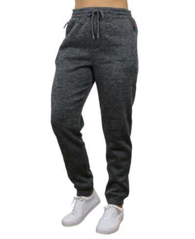 Женские джоггеры Galaxy by Harvic Loose Fit Marled Fleece с карманами на молнии