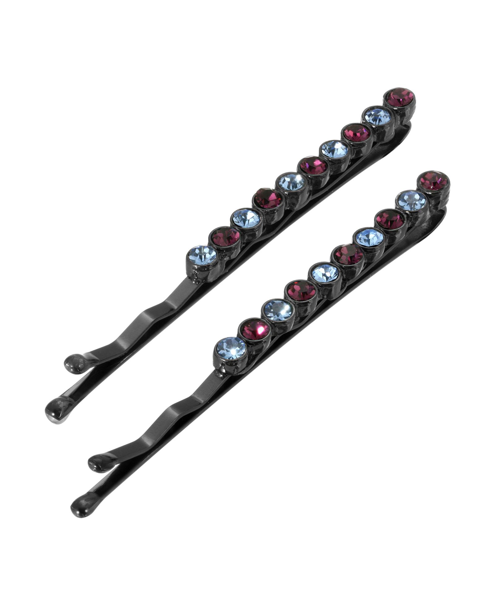 Женский Black-Tone Crystal Bobby Pins Set, 2 Piece