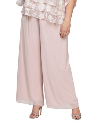 Женские широкие шифоновые брюки Alex Evenings Plus Size