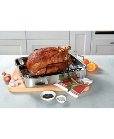 Viking 3-Ply Stainless Steel Roasting Pan with Nonstick Rack