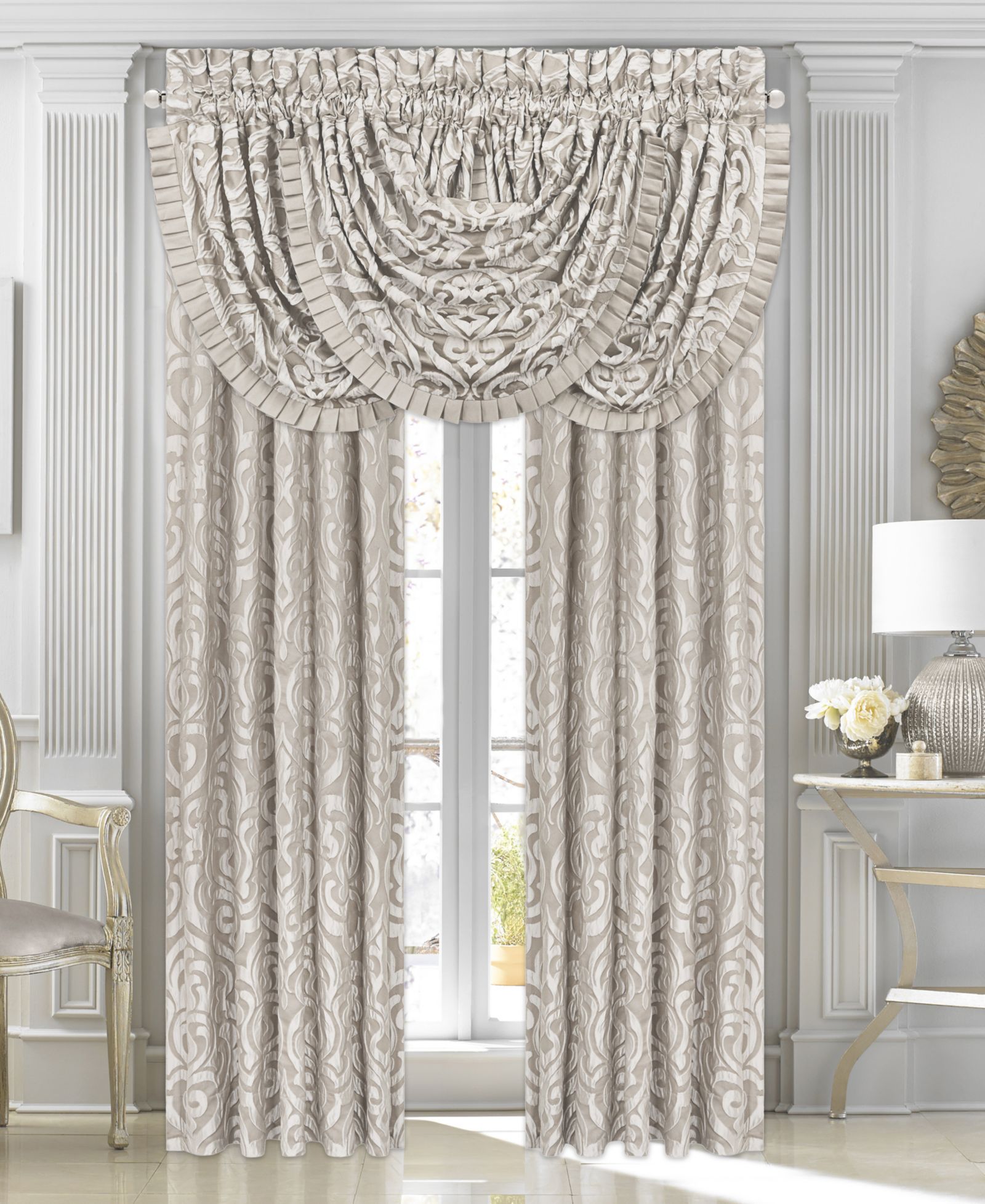 J Queen New York Astoria Sand Window Panel Pair, 50" x 95"
