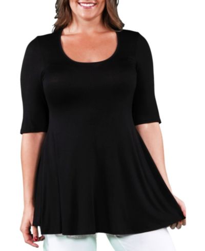 24seven Comfort Apparel Plus Size Tunic Top