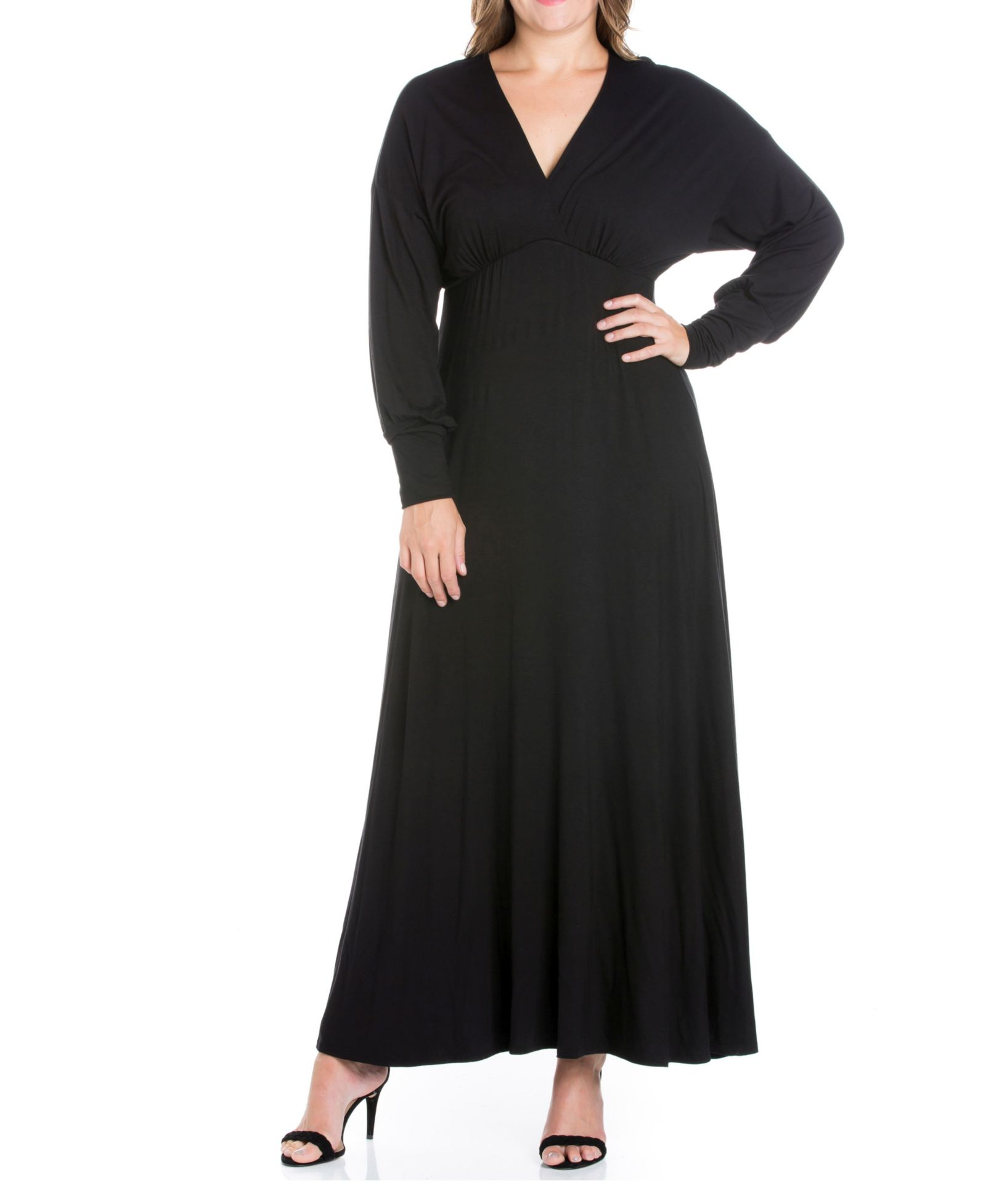 Женское платье Plus Size Bishop Sleeves Maxi