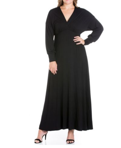 Женское платье Plus Size Bishop Sleeves Maxi
