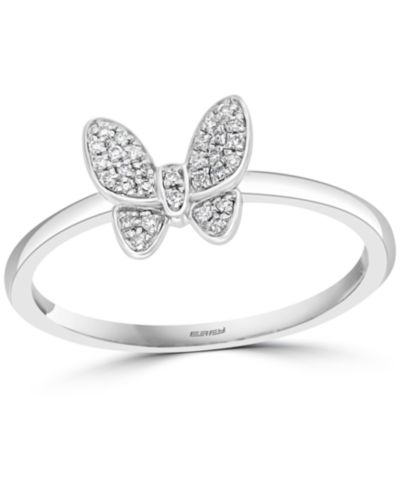 EFFY Collection кольцо Diamond Butterfly (1/10 ct. t.w.) Sterling Silver или 14k Gold-Plated Sterling Silver