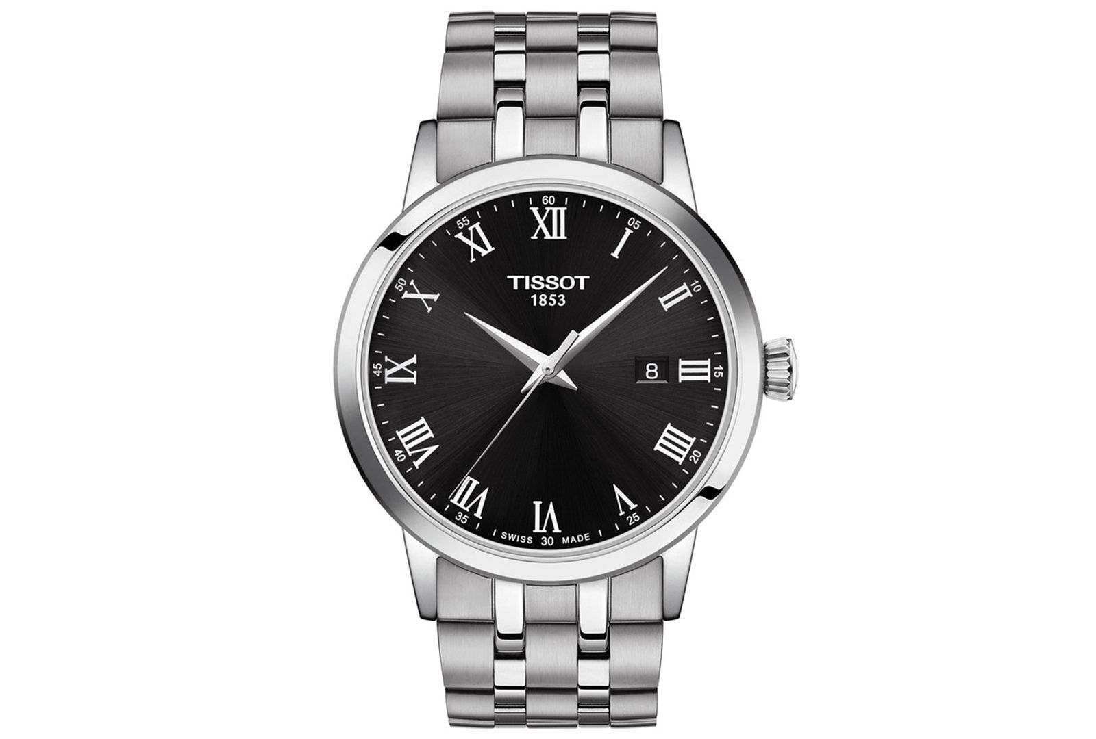 Tissot Мужские швейцарские часы Classic Dream, стальной браслет, 42mm