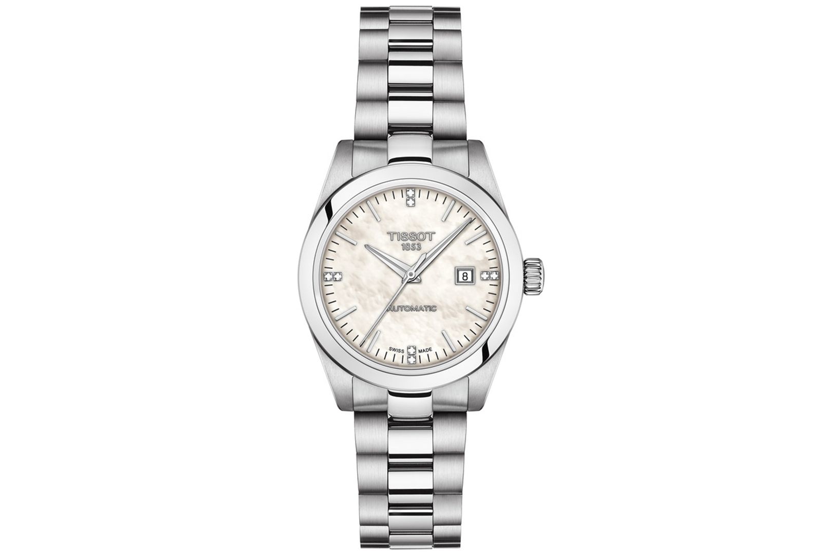 Tissot Женские часы T-My Lady с бриллиантами и стальным браслетом