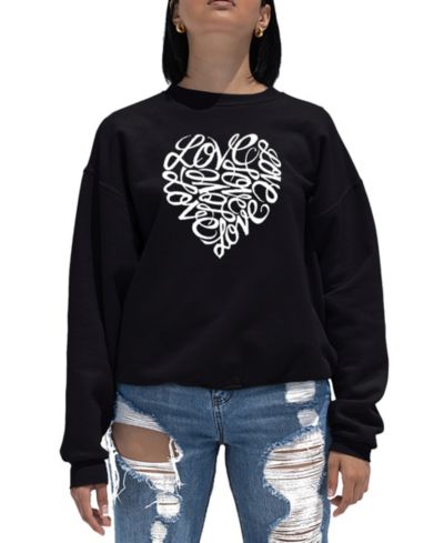 Свитшот Women's Word Art Crewneck Love Heart