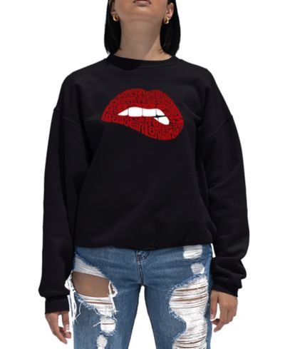 Женский свитшот LA Pop Art Word Art Crewneck Savage Lips