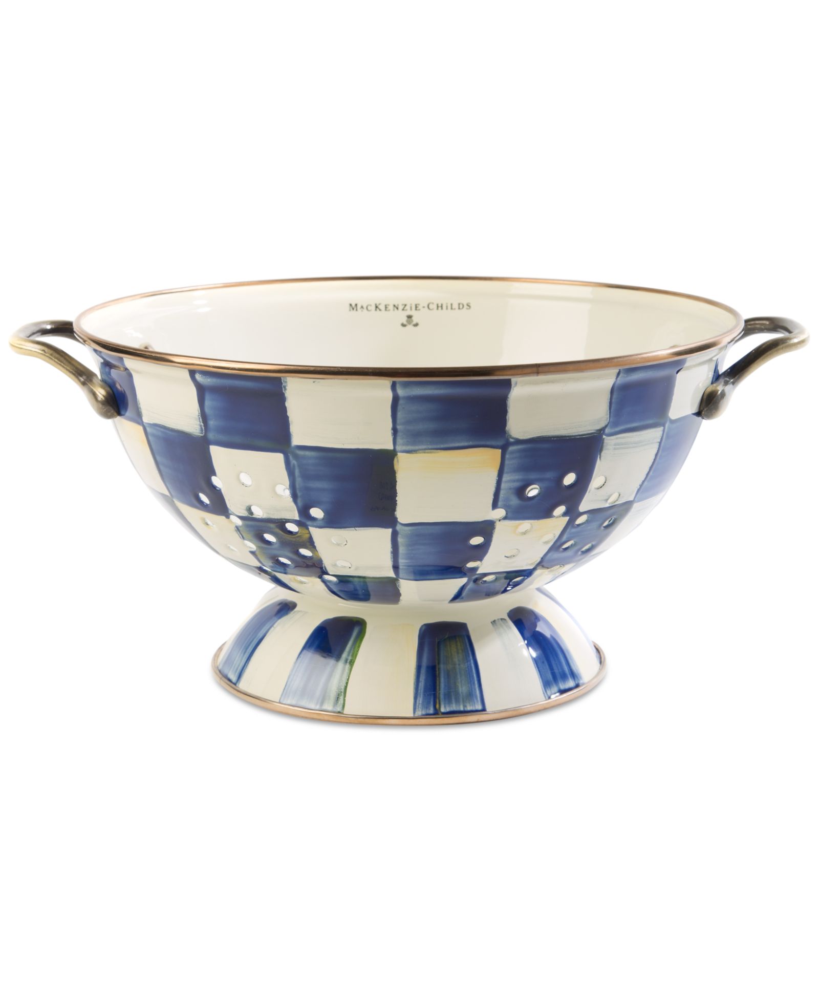 Mackenzie-Childs Royal Check Large Colander