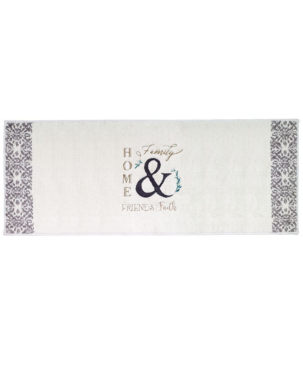 Avanti Modern Farmhouse Вышитый хлопковый коврик для ванной, 24" x 60"