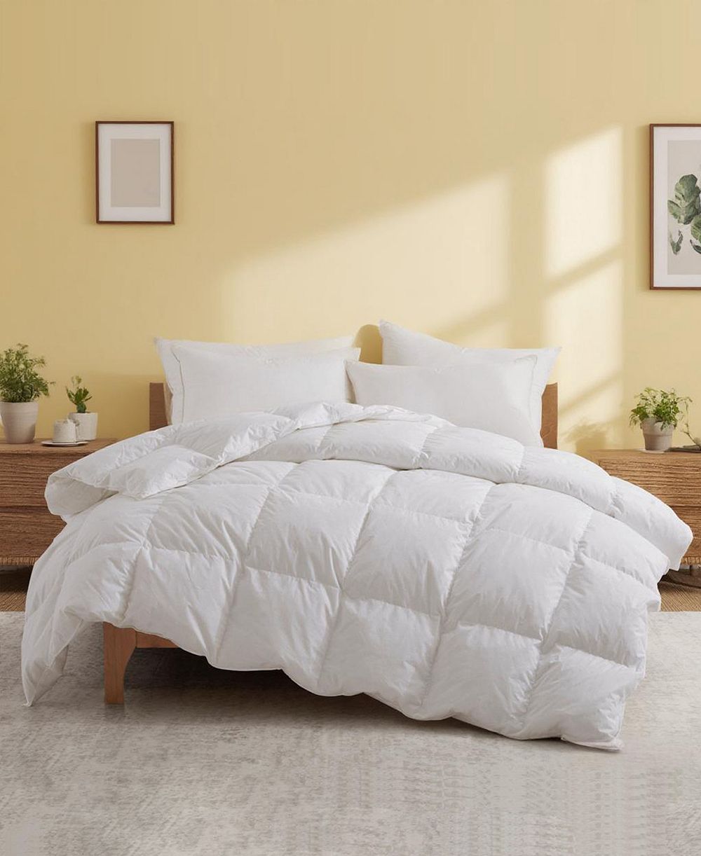 Всесезонное одеяло Unikome Cotton Goose Feather Down, King