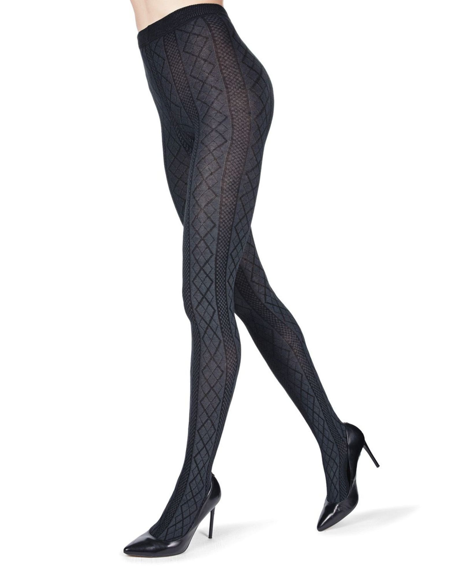 Женские колготки MeMoi Crossing Diamond Patterned, MO-389