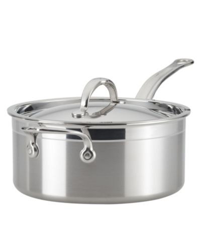 ProBond® Clad Stainless Steel 4-Quart Covered Saucepan with Helper Handle