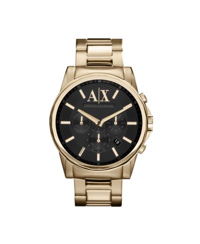 Мужские часы A|X Armani Exchange Gold-Tone Stainless Steel Bracelet 45mm