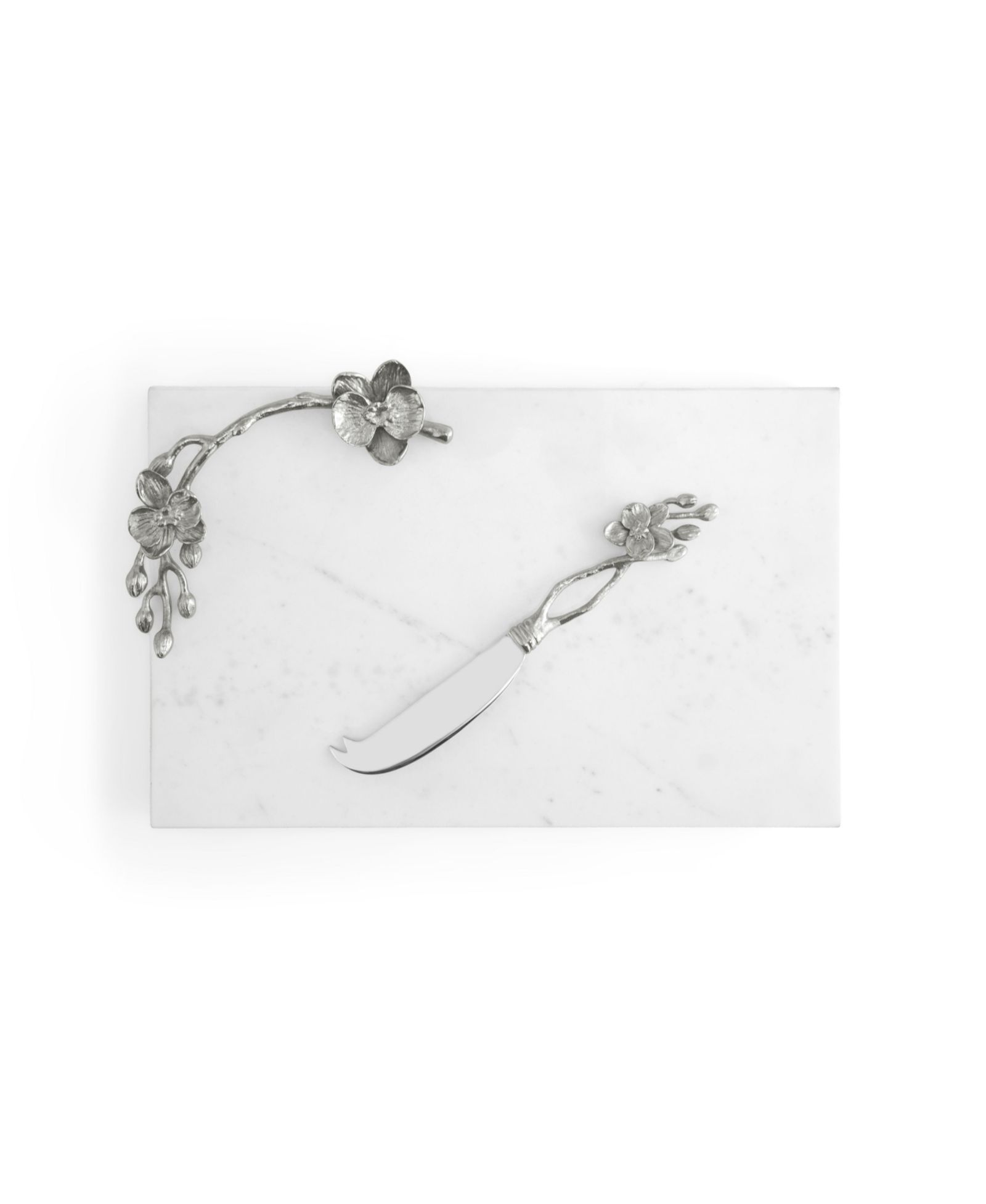 Michael Aram White Orchid Small Cheeseboard w/ Knife