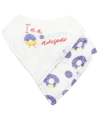 GooseWaddle комплект из 2 слюняг Muslin & Terry Cloth Slice Slice Baby And Pizza