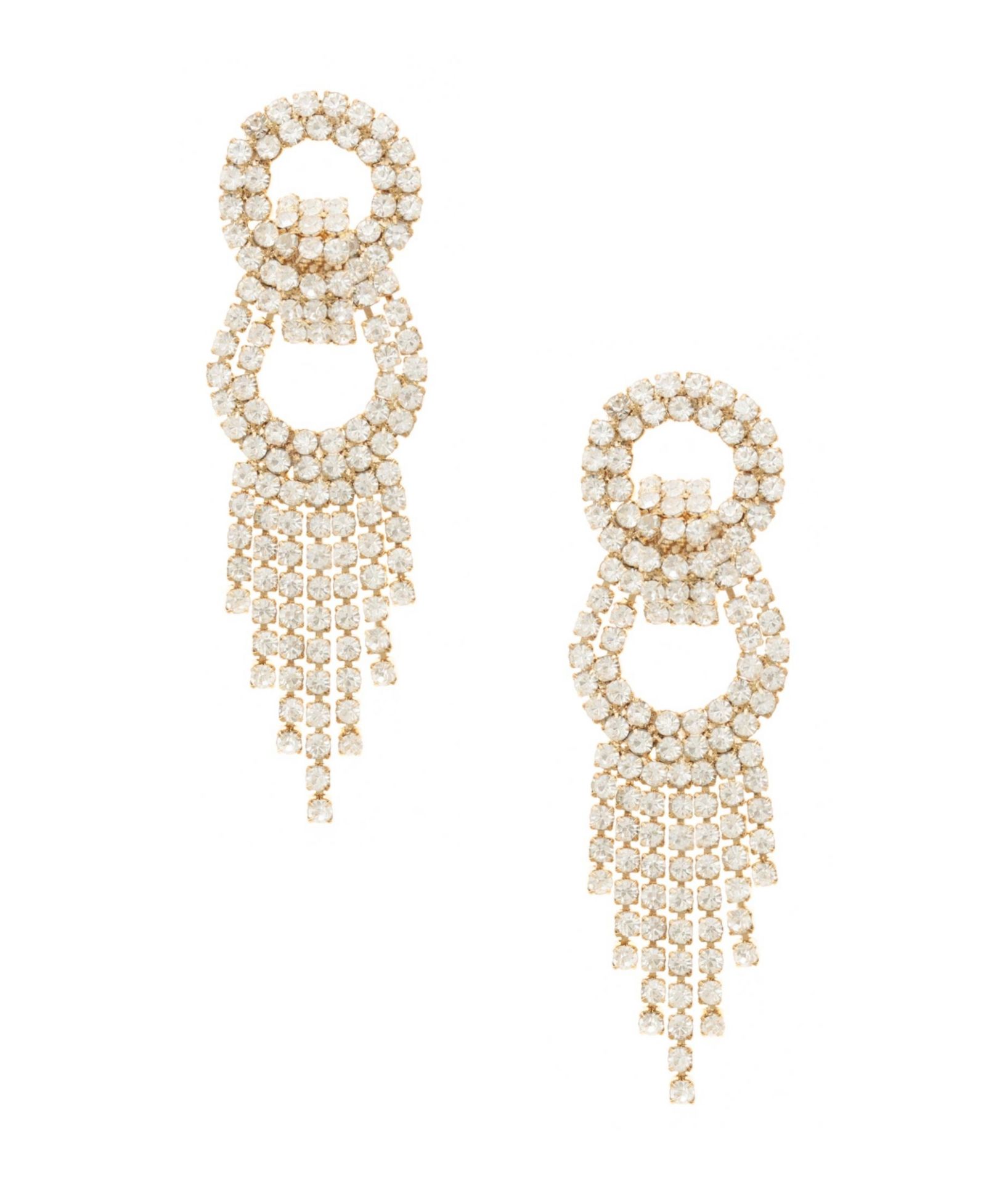 Серьги Dancing Crystal Chain Fringe