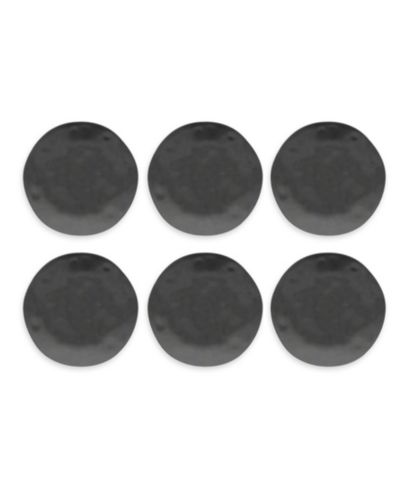 Набор из 6 обеденных тарелок Abode Homewares Planta Matte Black Melamine