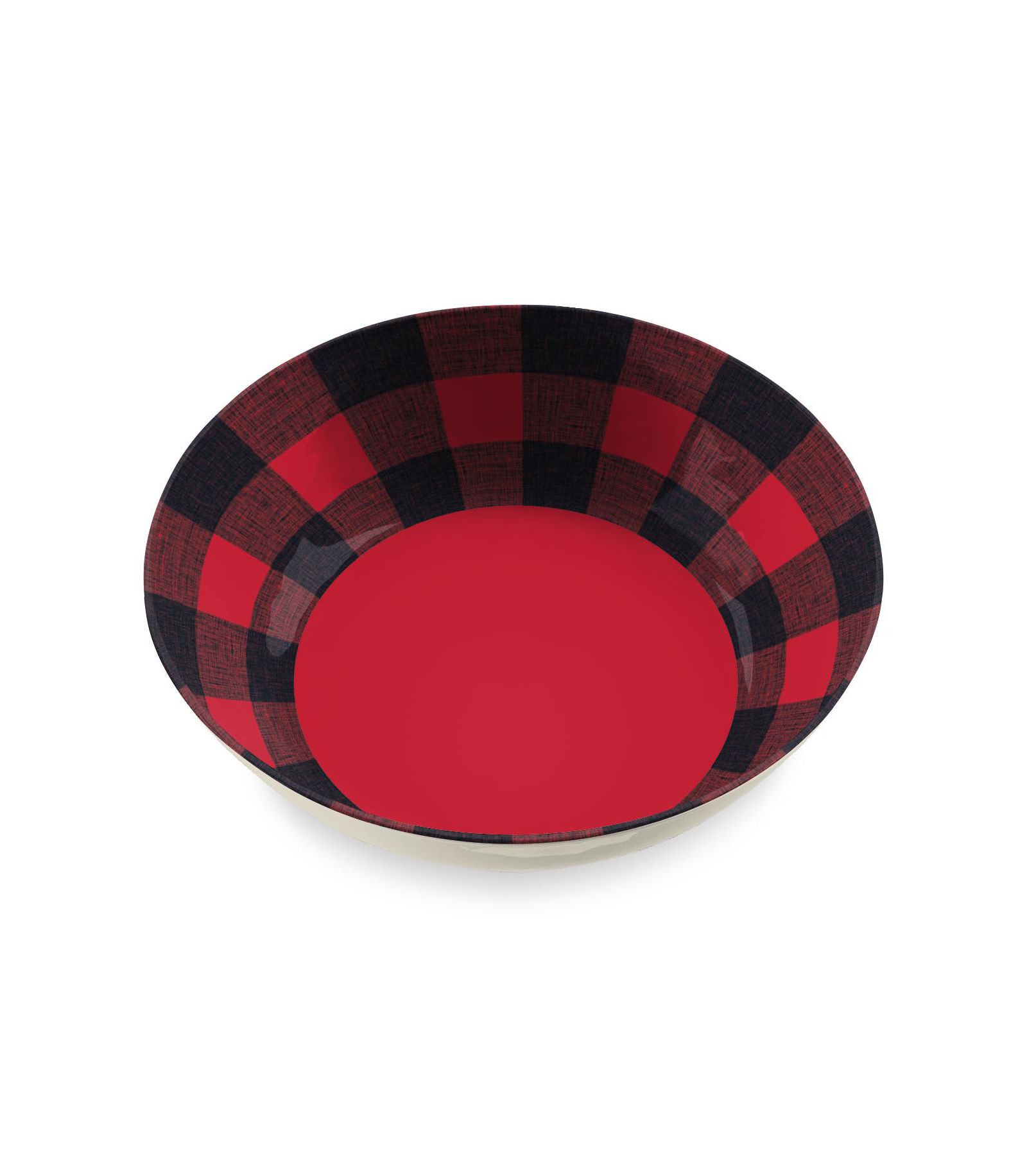 Abode Homewares Vintage Lodge Buffalo Check Melamine Serve Bowl