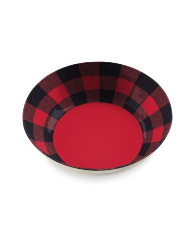 Abode Homewares Vintage Lodge Buffalo Check Melamine Serve Bowl