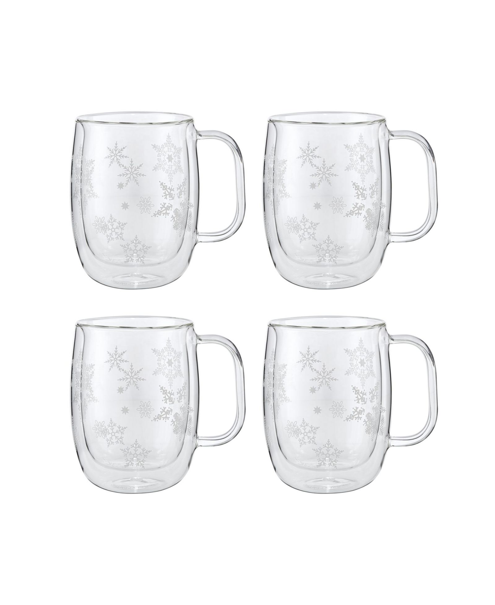 ZWILLING Sorrento Holiday Coffee Glass Mugs, Set of 4