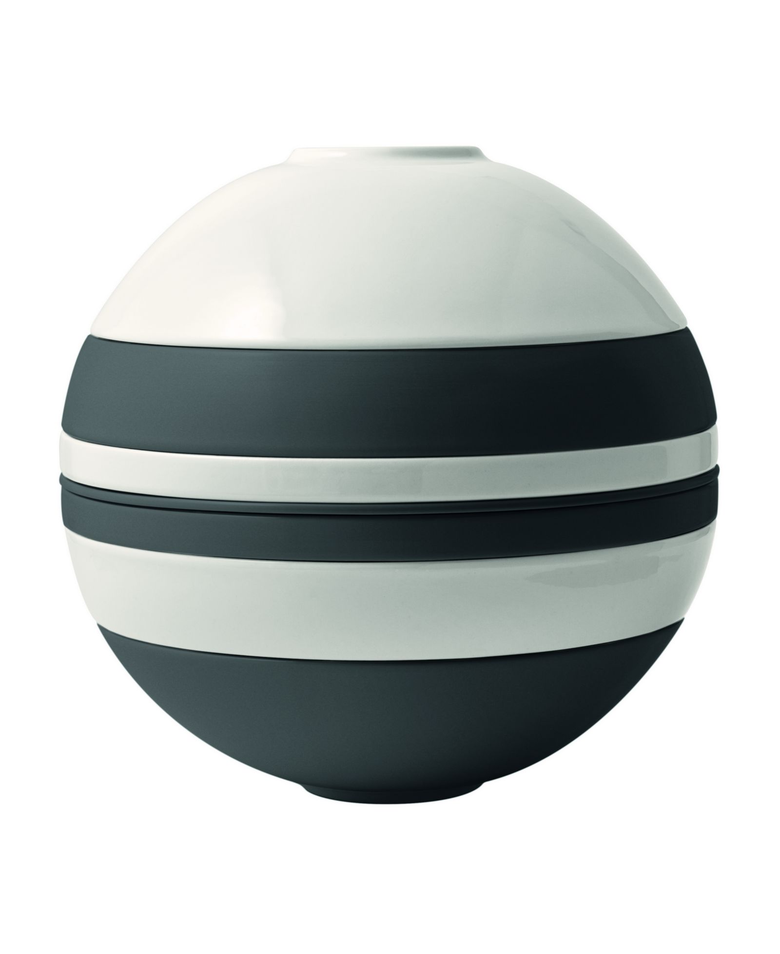 Villeroy & Boch La Boule  Black & White 7-Piece Dinnerware Set, Service for 2