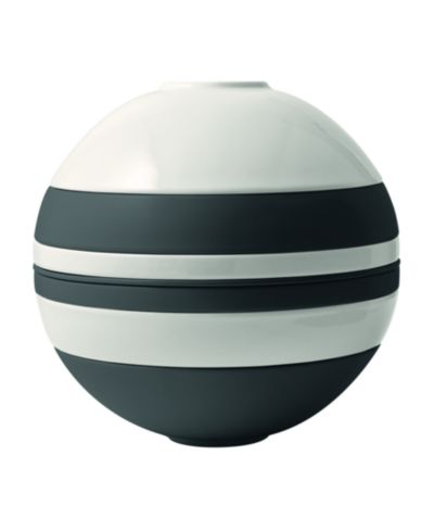 Villeroy & Boch La Boule  Black & White 7-Piece Dinnerware Set, Service for 2