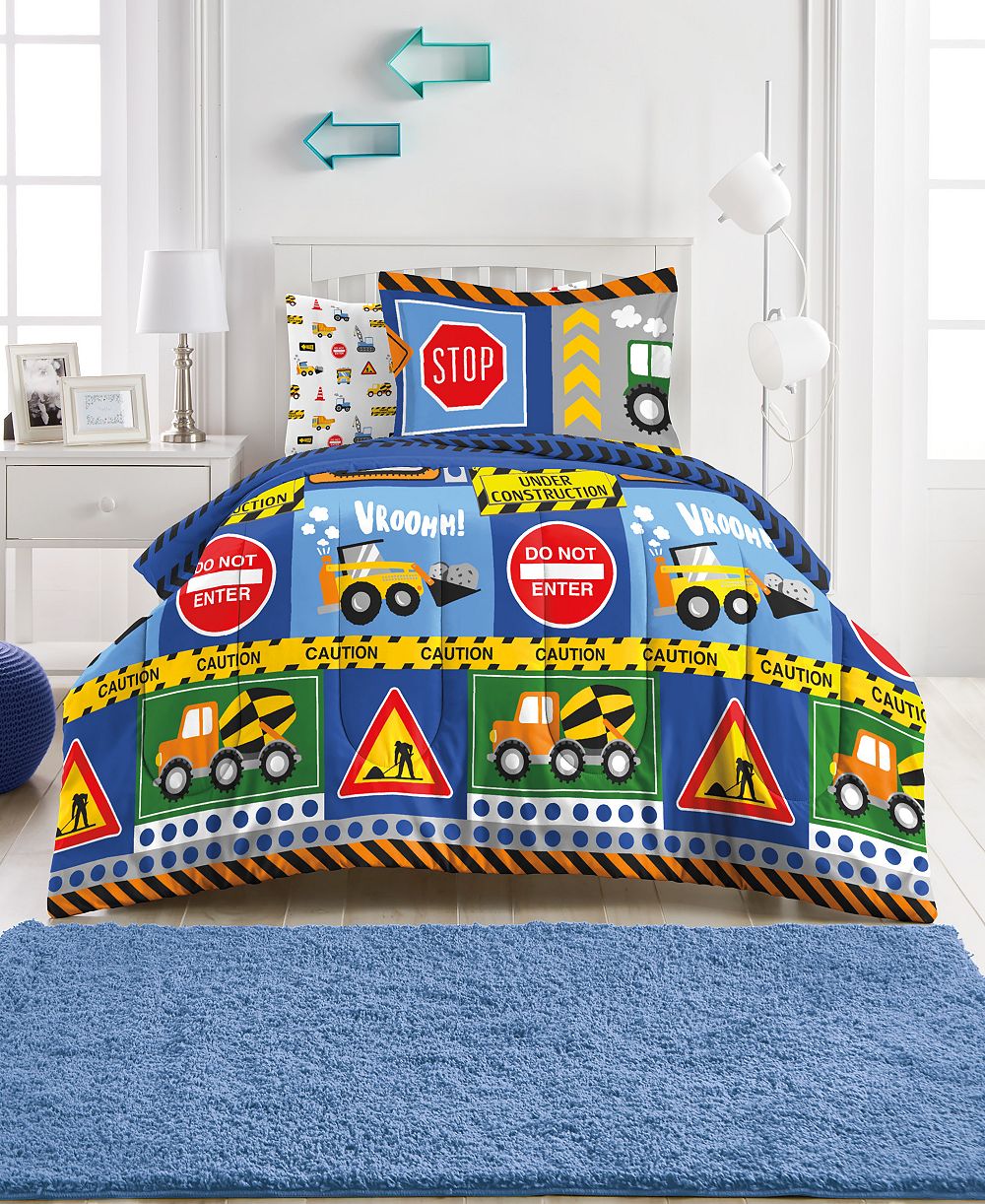 Dream Factory Kids Under Construction Comforter Set, Twin