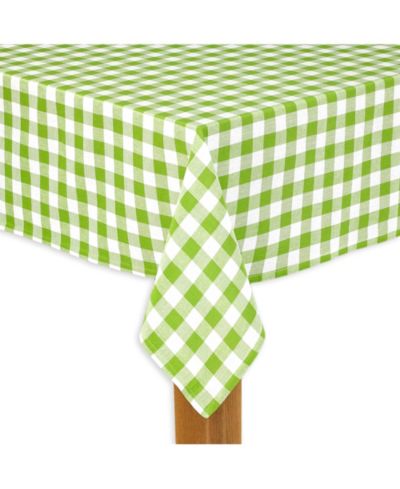Lintex Скатерть из 100% хлопка в клетку Buffalo Check зеленая, круглая 70"