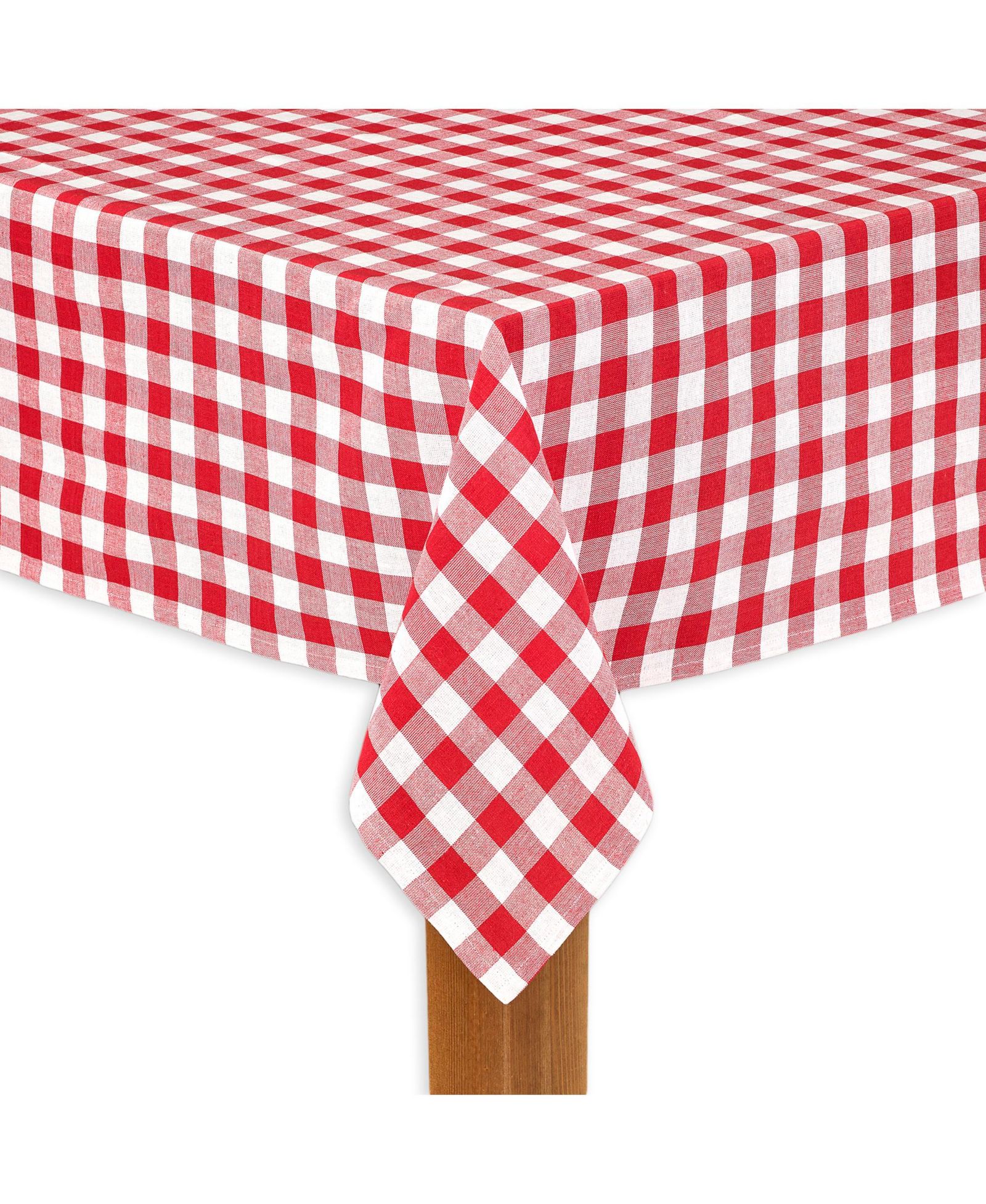 Lintex Buffalo Check Red 100% Cotton Table Cloth for Any Table 60"X104"