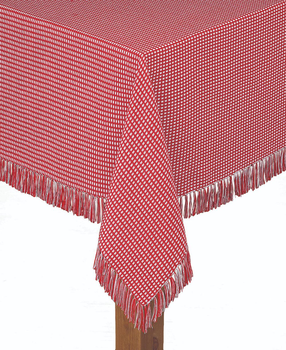 Lintex Скатерть из 100% хлопка, красная, 60"X120"
