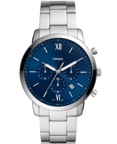 Fossil Мужские часы Neutra Silver-Tone Bracelet 44mm