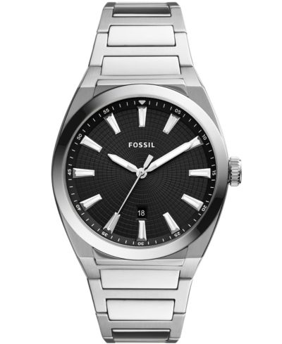 Мужские наручные часы Fossil Everett Silver-Tone Stainless Steel, 42mm