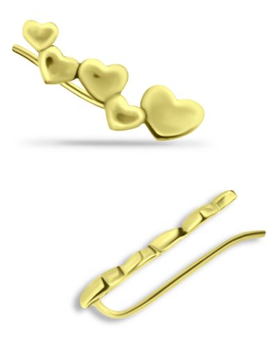 Серьги-глайдеры Giani Bernini Heart в золоте 18k поверх стерлингового серебра или стерлинговое серебро