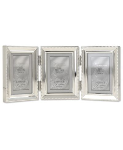 Metal Triple Picture Frame with Inner Beading, 2.5" x 3.5"